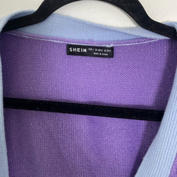 ⭐️Colorblock Button Up Rainbow Cardigan Hipster Boho Hippie Artsy Trendy Sweater - Picture 4 of 6